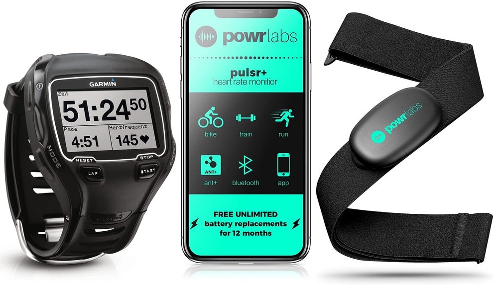 Powr Labs Bluetooth and ANT+ Heart Rate Monitor Chest Strap - Compatible  with Polar, Garmin, Peloton, Wahoo