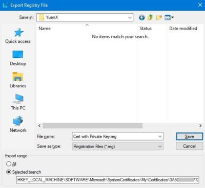 Certificate Security: Export Cert with Non Exportable Private Key