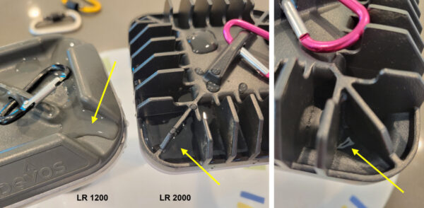 LR 1200 vs 2000: Water Pooling